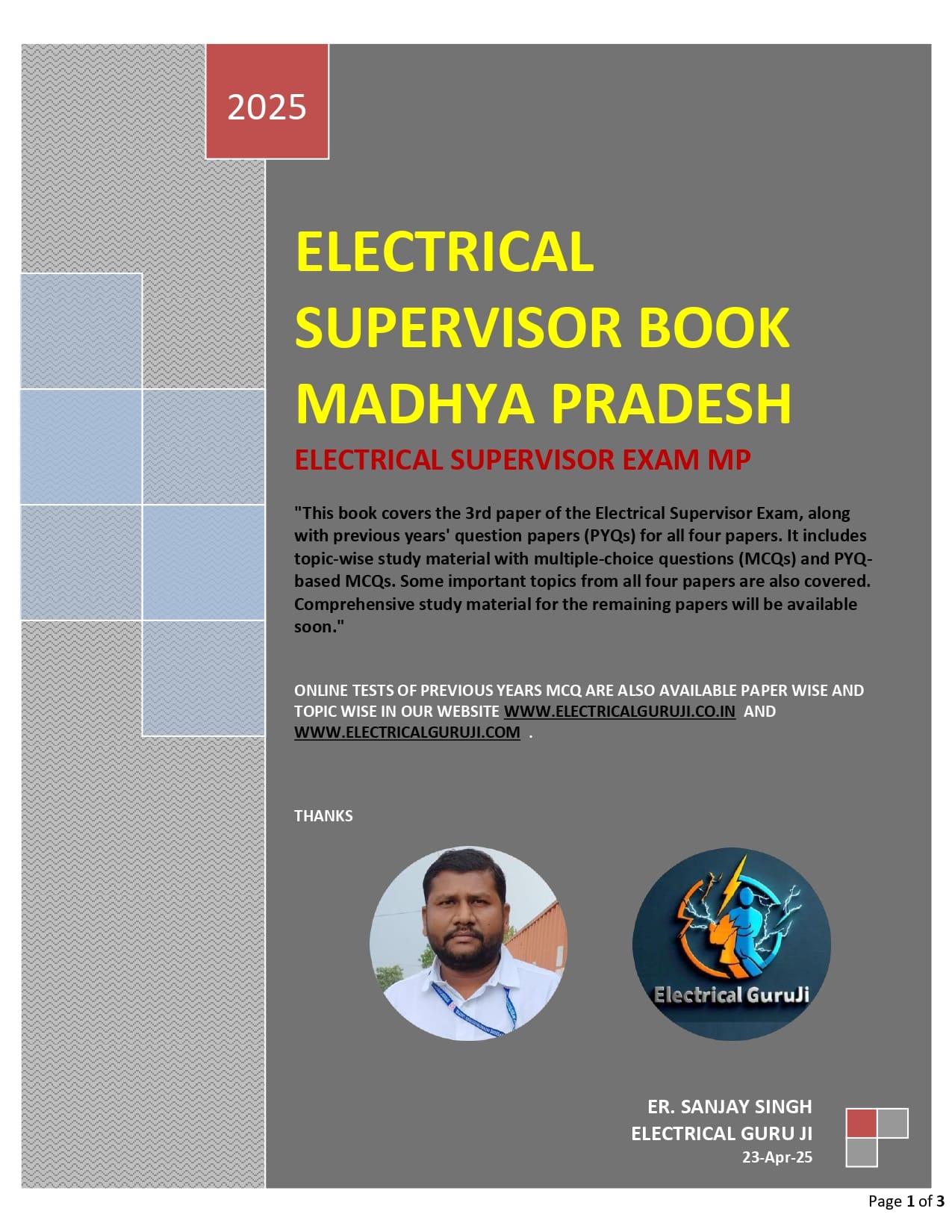 STUDY MATERIAL MP ELECTRICAL SUPERVISOR LICENCE EXAM